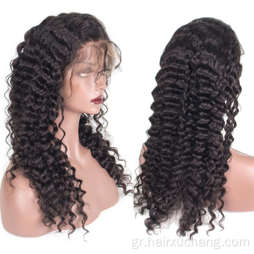 Premium Peruvian Wig Hair: Deep Wave Full Lace Front Wig